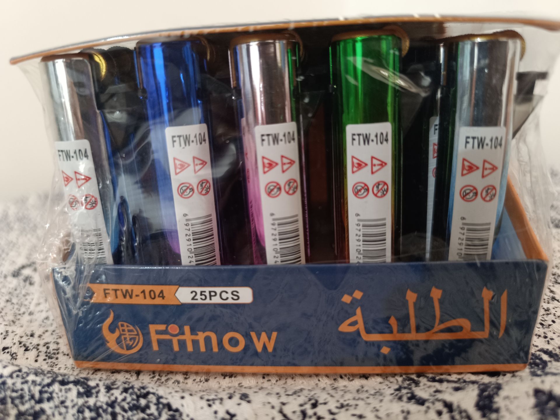 فندک سنگی Fitnow مدل FTW-104 بسته 25 عددی